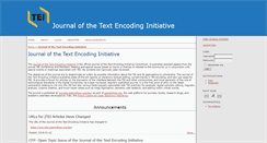 Desktop Screenshot of journal.tei-c.org