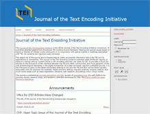 Tablet Screenshot of journal.tei-c.org